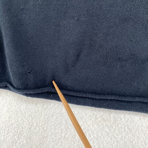 EILEEN FISHER Top PM Fine Cotton Jersey Rolled Hem Scoop Neck Short Sleeve Black - Picture 12 of 13